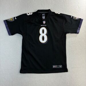 Nike Baltimore Ravens Lamar Jackson Jersey Youth XL Black Football On Field NFL